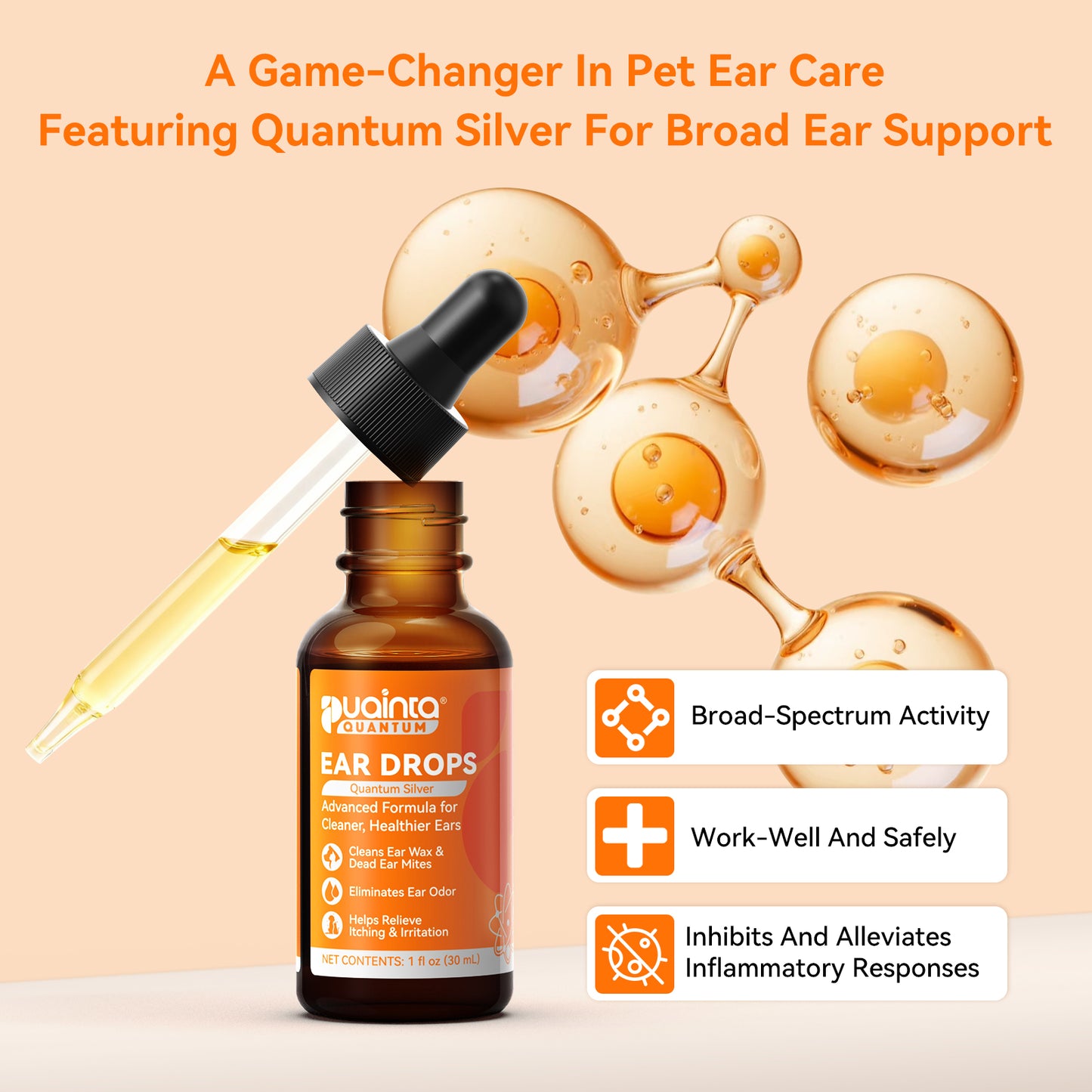 Puainta® Quantum Silver Ear Drop - Soothes itching, Cleans Earwax